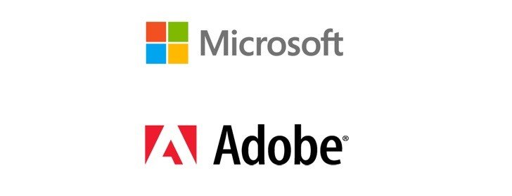 Microsoft en Adobe softwarepakketten zakelijk